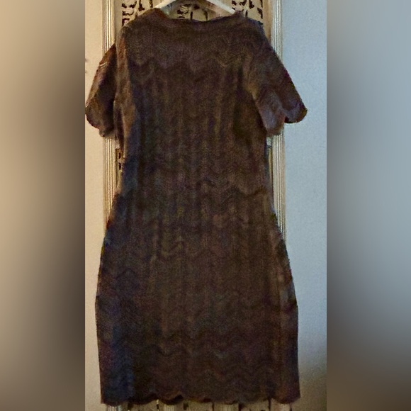 Size XLarge OMBRE SWEATER DRESS Soft Knit Day/Evening Crochet Autumn Fall Brown - Picture 4 of 4